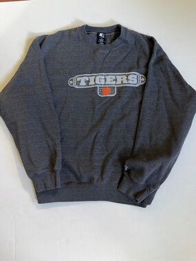 Clemson Tigers Starter Crewneck Sweatshirt 2XL Gray NCAA Embroidered Logo